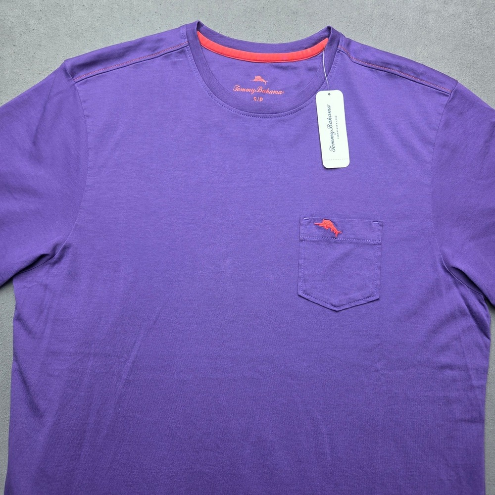 Tommy Bahama Mens New Bali Skyline Tee English Violet Pima Cotton TR210949 S